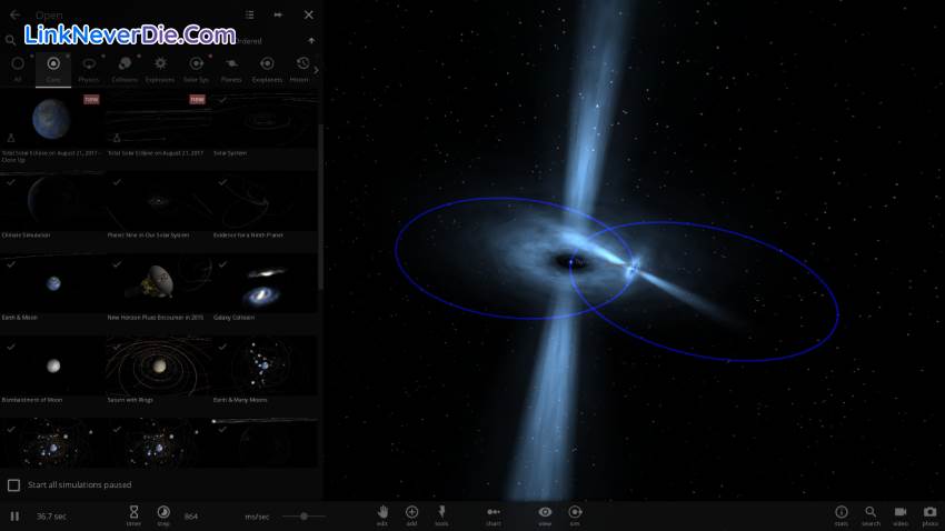 Hình ảnh trong game Universe Sandbox (screenshot)