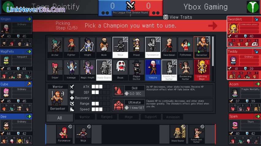 Hình ảnh trong game Teamfight Manager (screenshot)
