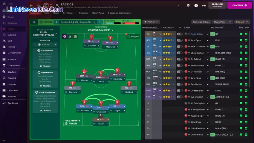 Hình ảnh trong game Football Manager 2022 (screenshot)