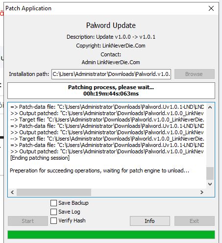 lỗi game palworld kh update len duoc 1.0.1
