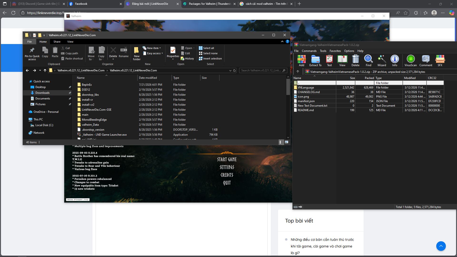 cách cài mod game valheim