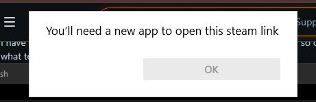 Need a new app to open this steam link