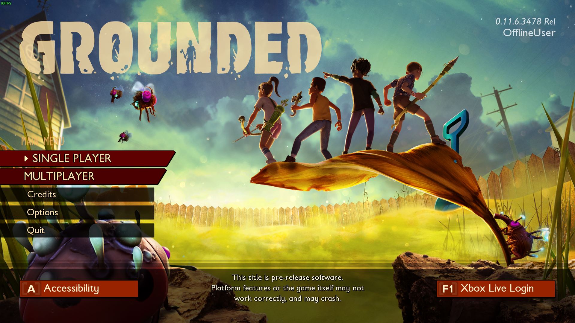 Lỗi Xbox game Grounded