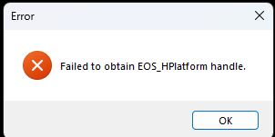 Lỗi Palworld: Failed to obtain EOS_HPlatform handle Lỗi Palworld: Failed to obtain EOS_HPlatform handle