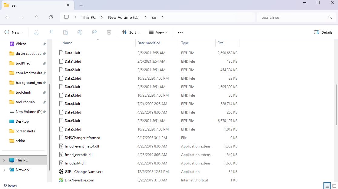 Lỗi fatal error khi chơi sekiro online