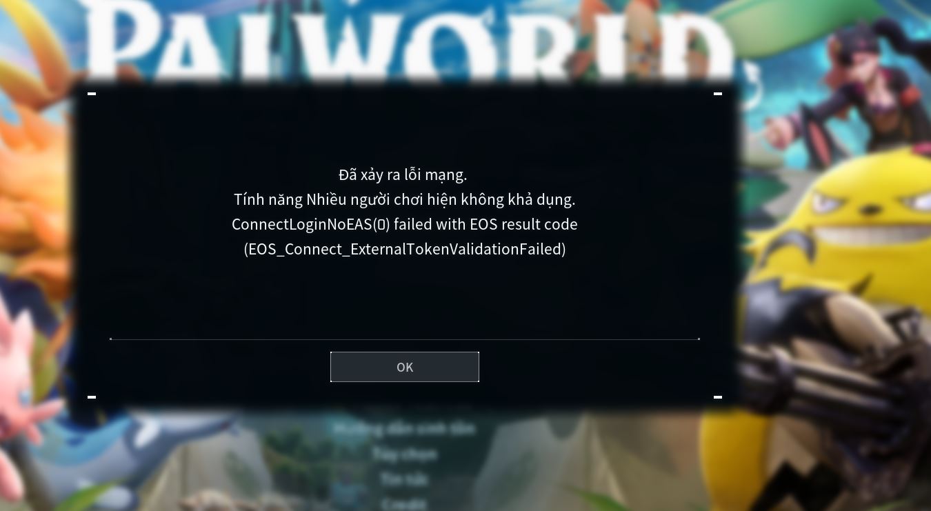 Pal v1.0.4 bị lỗi EOS 
