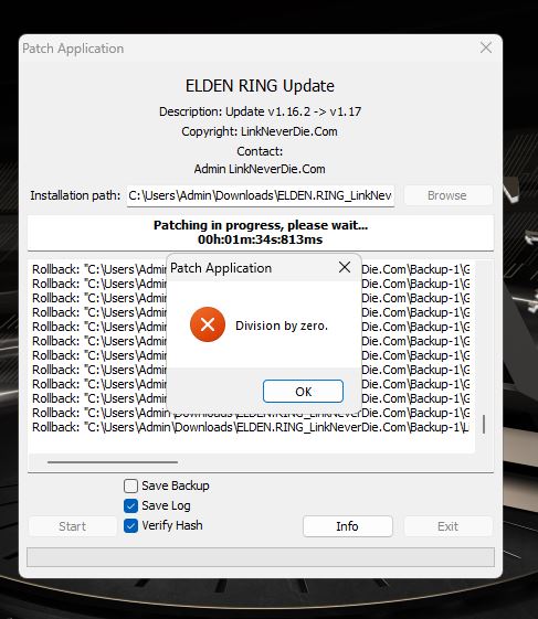 Lỗi upd 1.17 elden ring