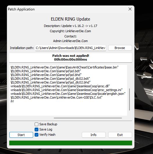 Lỗi upd 1.17 elden ring