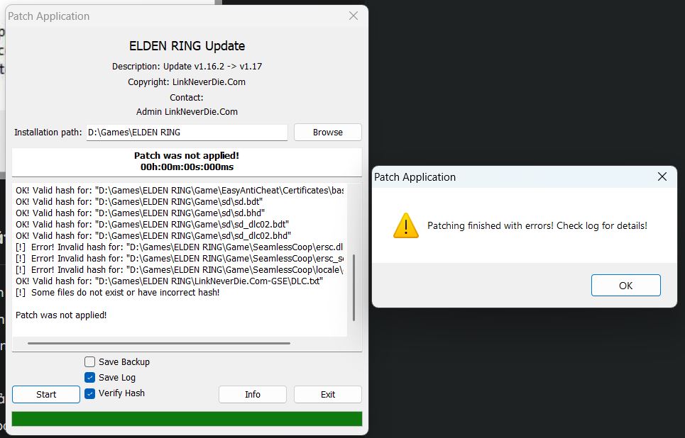 lỗi update elden ring 