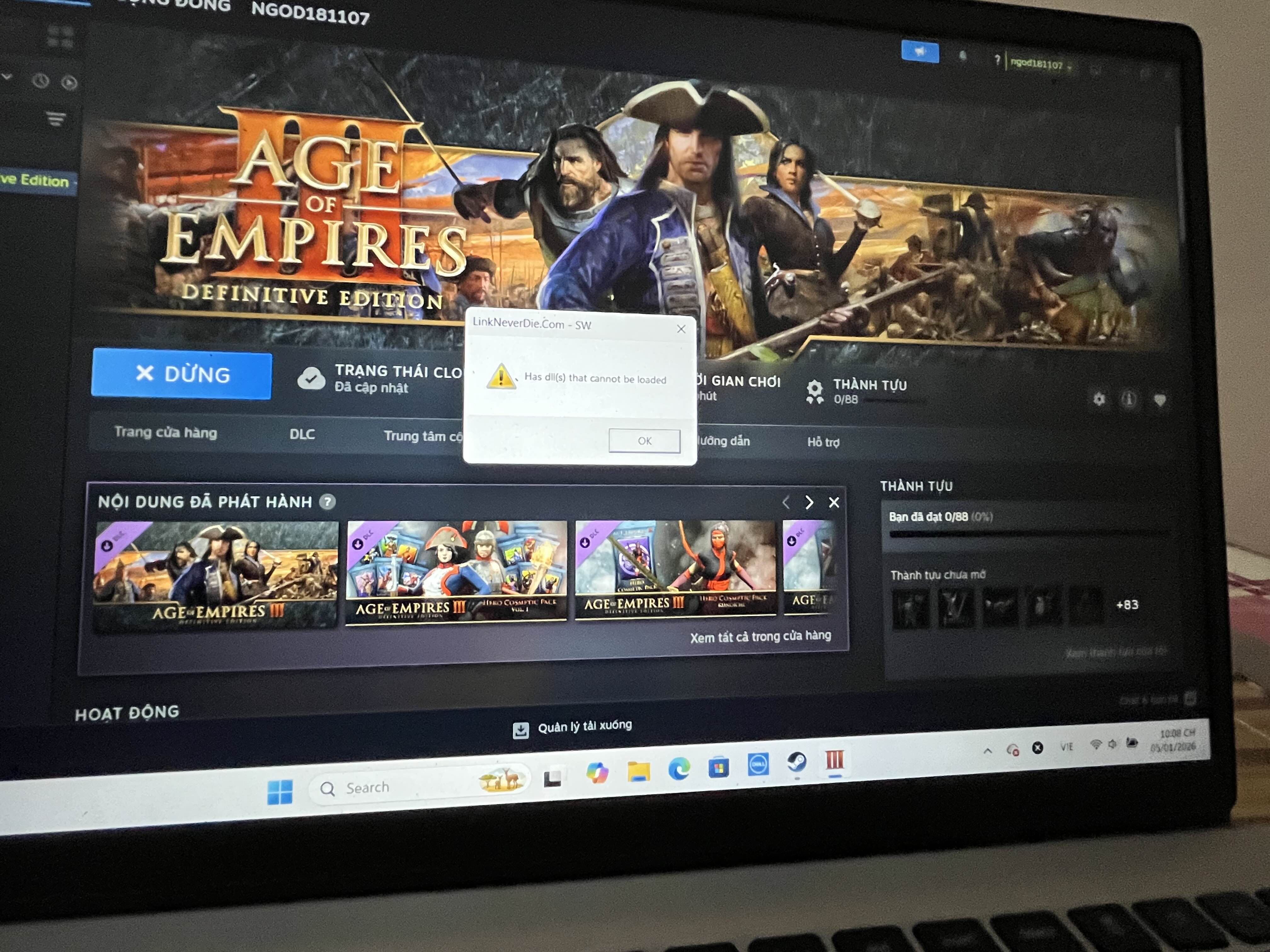 AOE 3 DE - Has dll(s) that cannot be loaded