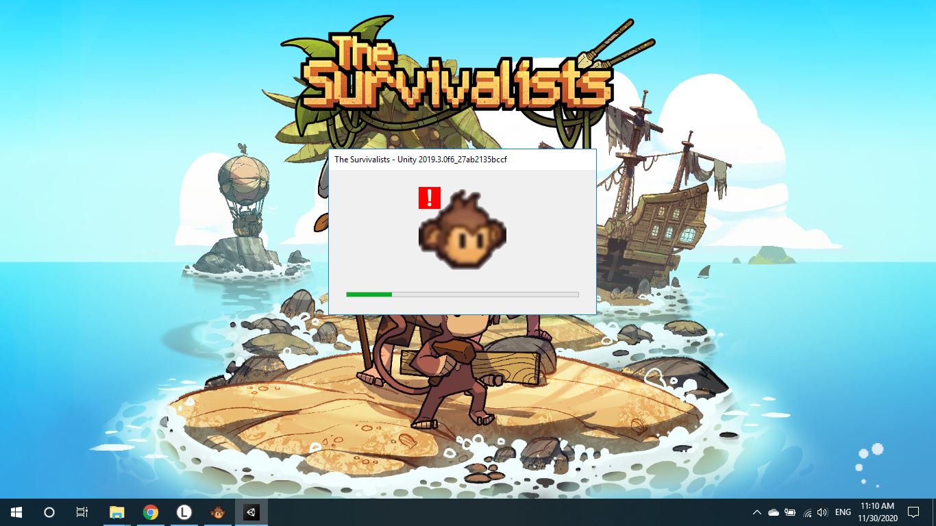 Em bị lỗi khi mở game the survivalists lên