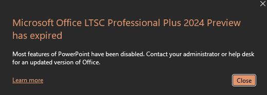 Microsoft office has expired 