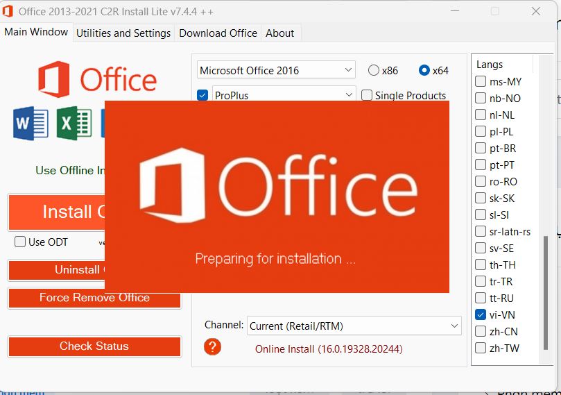 Microsoft office không cài được