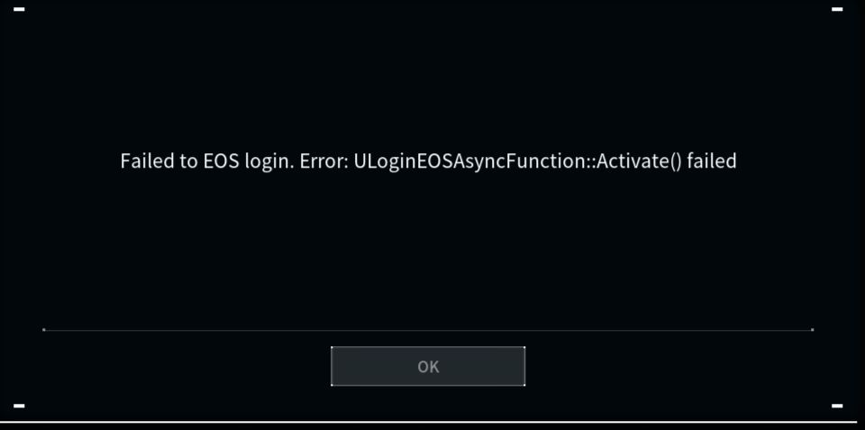Palworld’s Failed to EOS Login error ngay từ lúc vào game thì phải fix sao ạ.