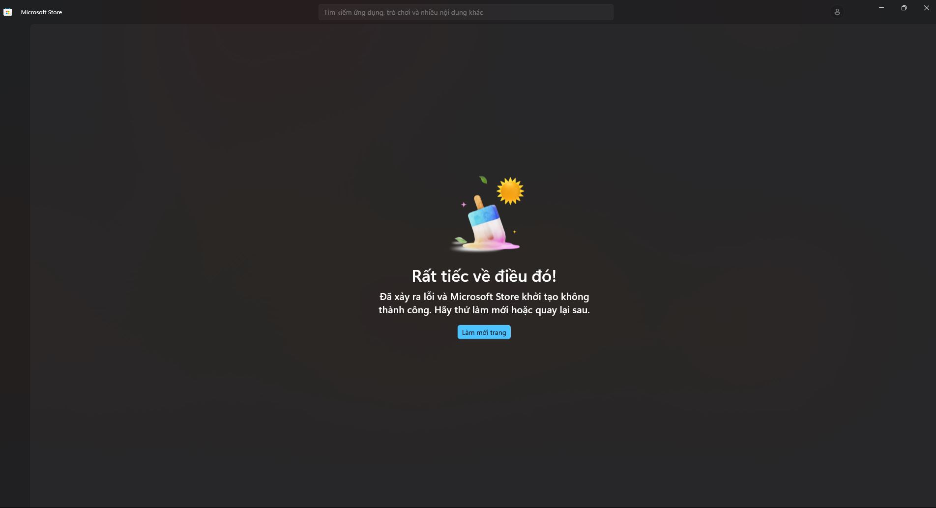 Lỗi Microsoft store Lỗi Microsoft store