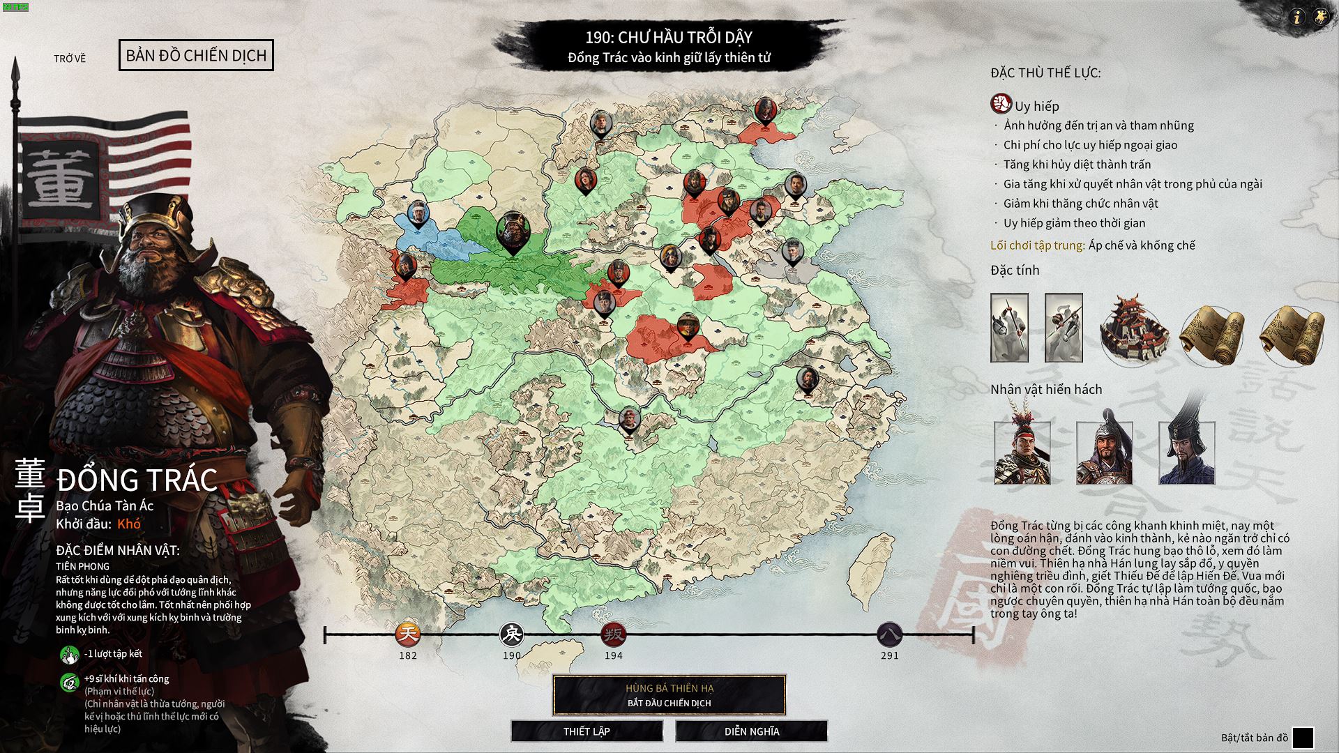 Hướng dẫn mở faction Đổng Trác trong Total War: Three Kingdoms