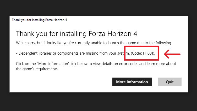 Forza Horizon 4: Các mã lỗi thường gặp