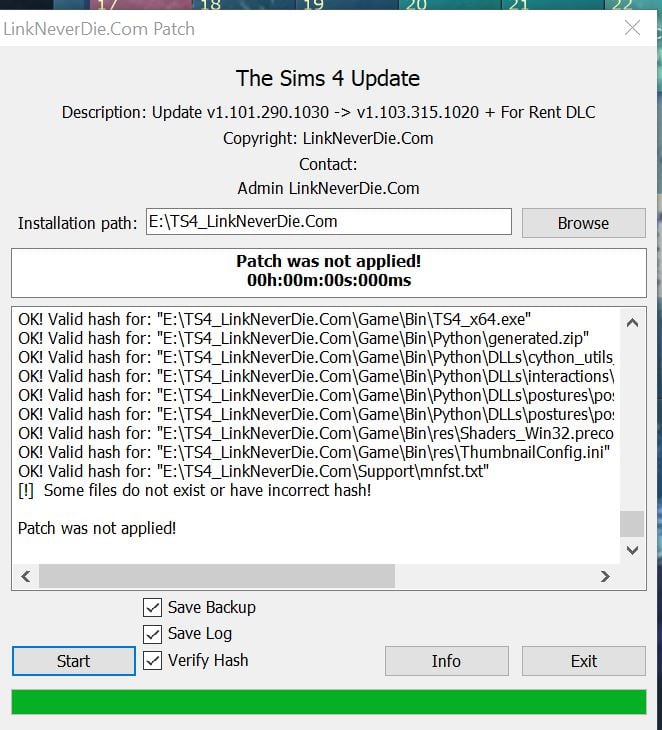 Không cài được The sims 4 update từ v1.101 -> v1.103