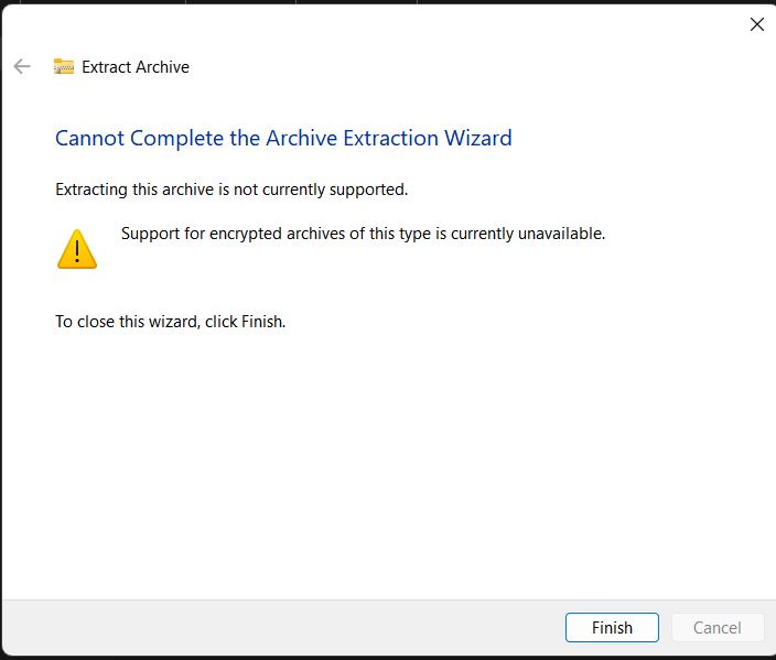 Không giải nén đc Không giải nén đc
