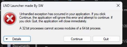 lỗi unhandled exception