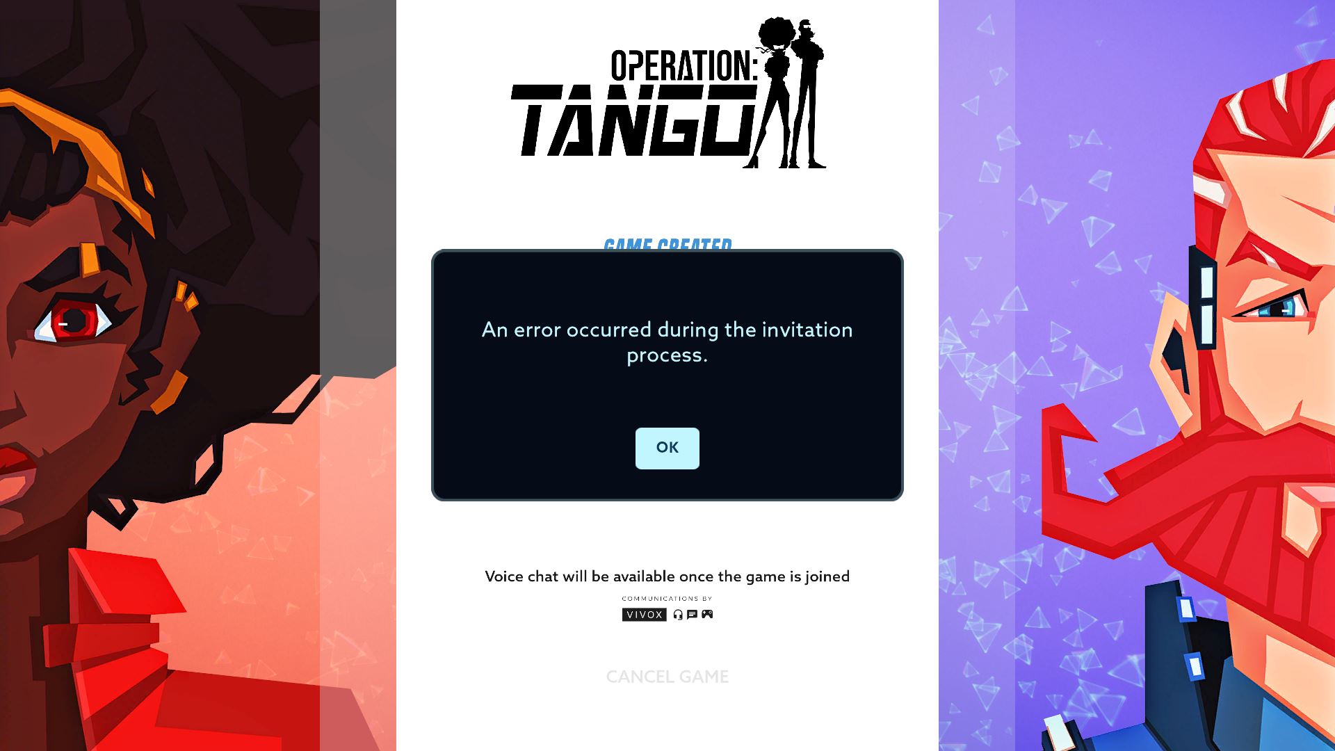 Lỗi game Operation: Tango