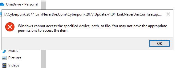 Lỗi setup Hotfix Cyberpunk 2077