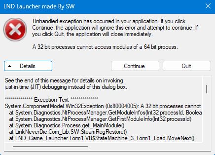 Lỗi LND launcher LOCKDOWN protocol