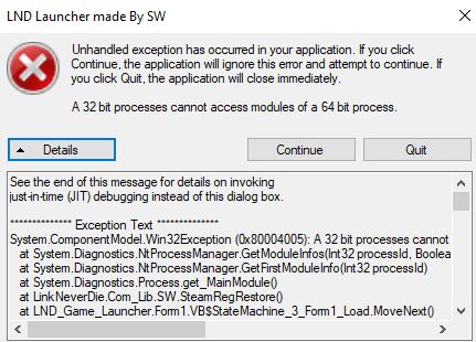 Lỗi launcher không vào được game Escape Simulator 2