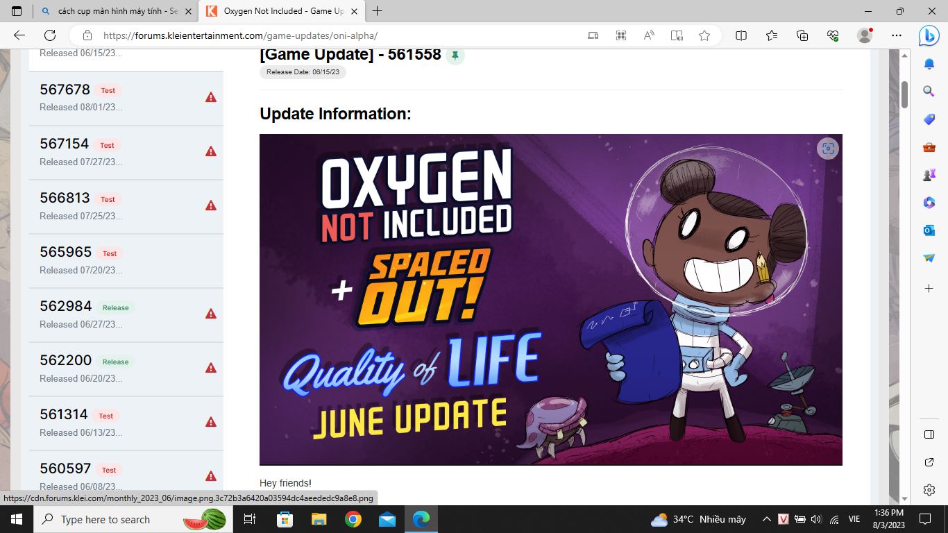 [Request Update] Oxygen not included (ONI
