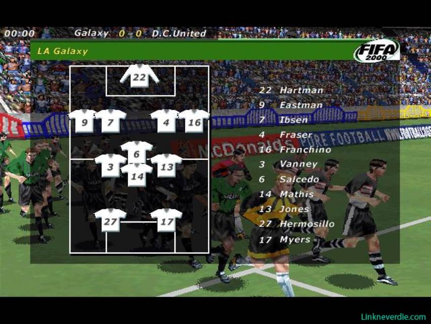 Hình ảnh trong game FIFA 2000 (screenshot)