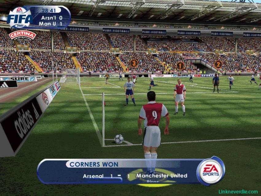 Hình ảnh trong game FIFA 2001 (screenshot)