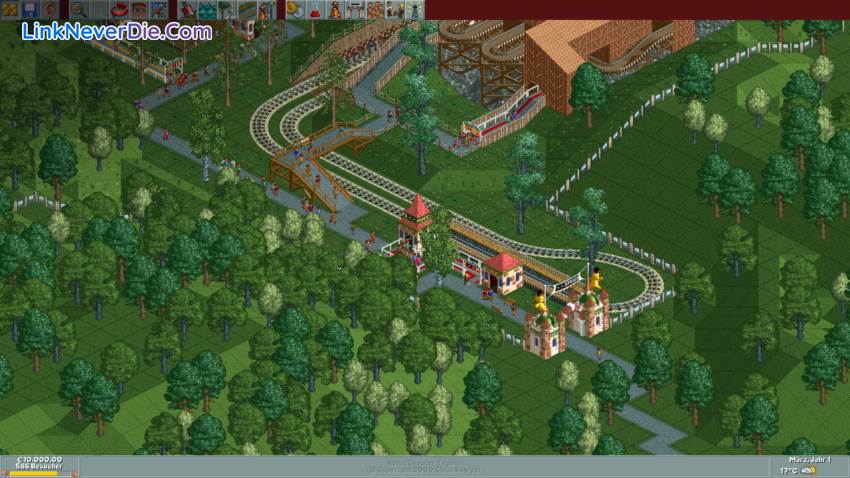 Hình ảnh trong game RollerCoaster Tycoon (screenshot)