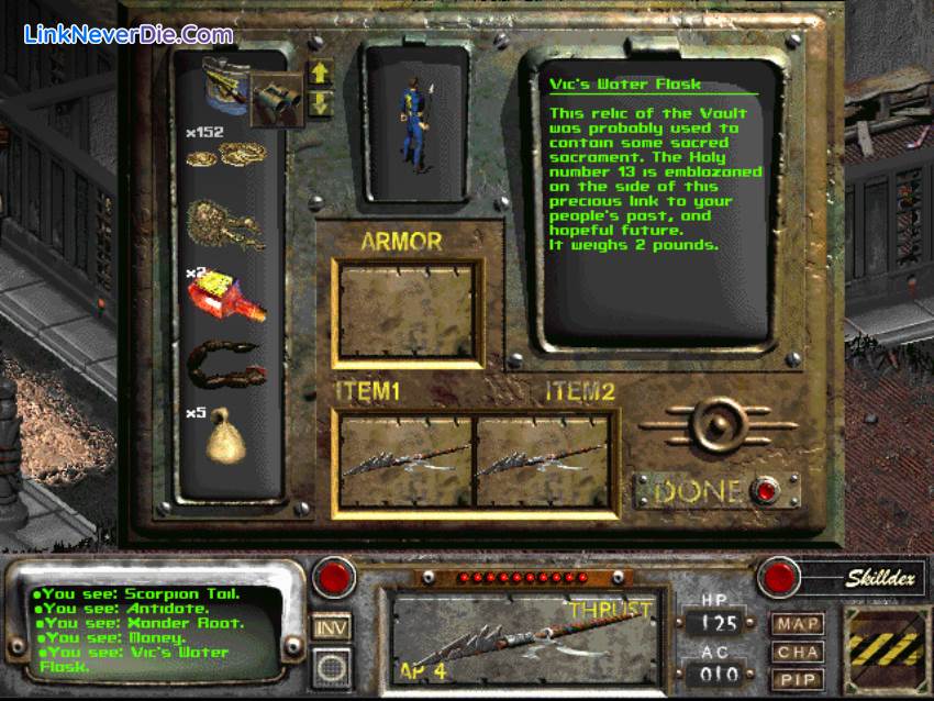 Hình ảnh trong game Fallout 2 (screenshot)
