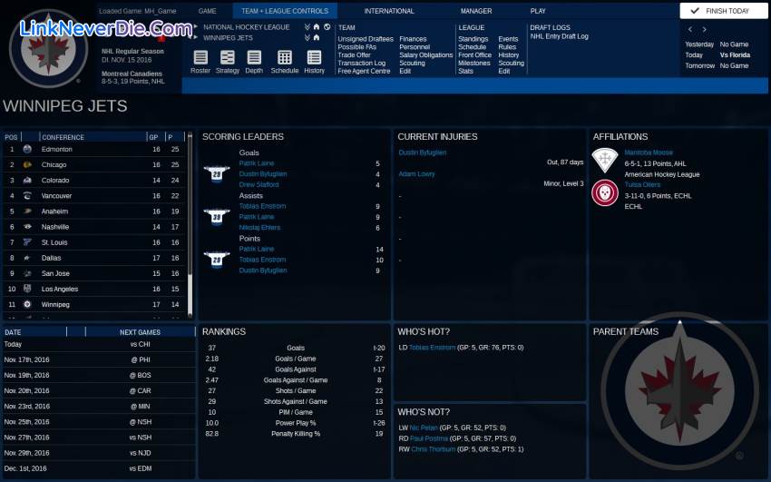 Hình ảnh trong game Franchise Hockey Manager 3 (screenshot)