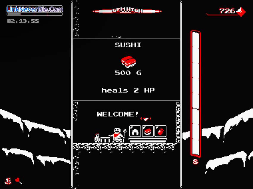 Hình ảnh trong game Downwell (screenshot)
