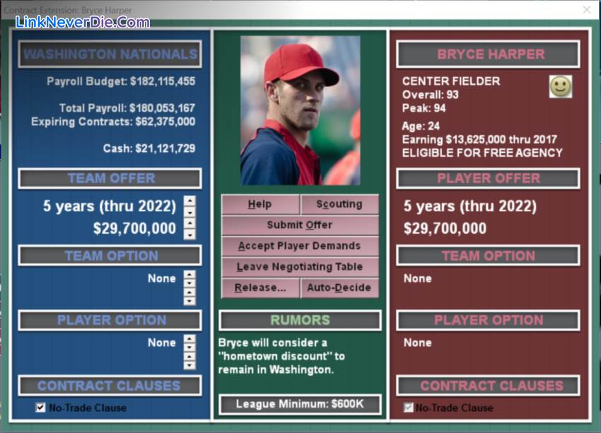 Hình ảnh trong game Baseball Mogul (screenshot)