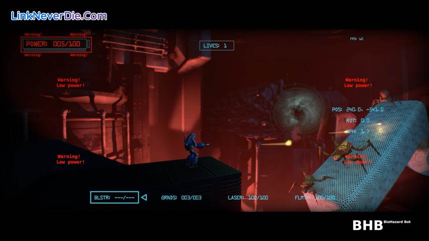 Hình ảnh trong game BHB: BioHazard Bot (screenshot)