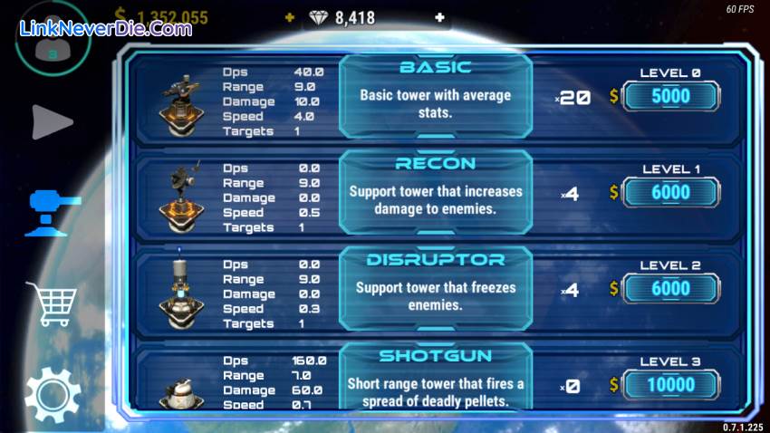 Hình ảnh trong game Space Panic Defense (screenshot)