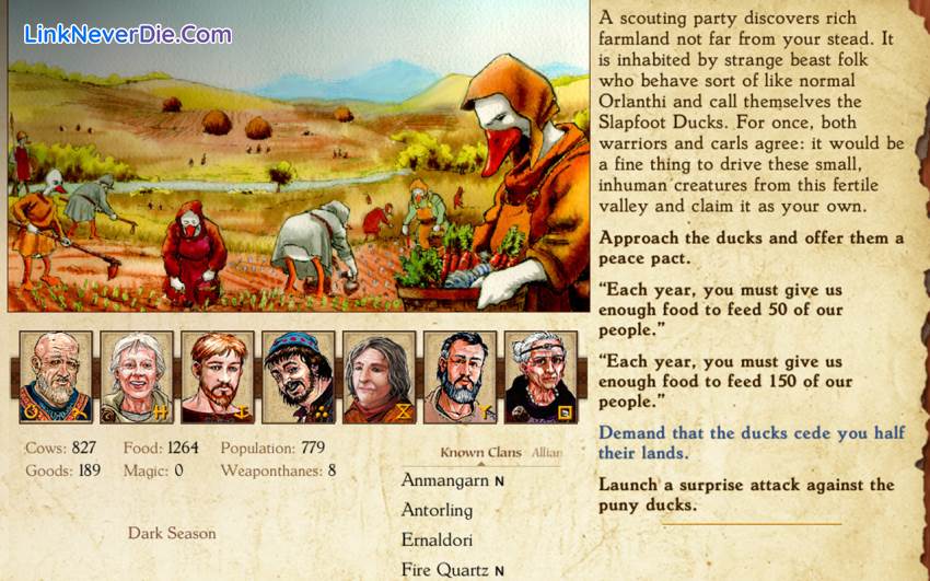 Hình ảnh trong game King of Dragon Pass (screenshot)