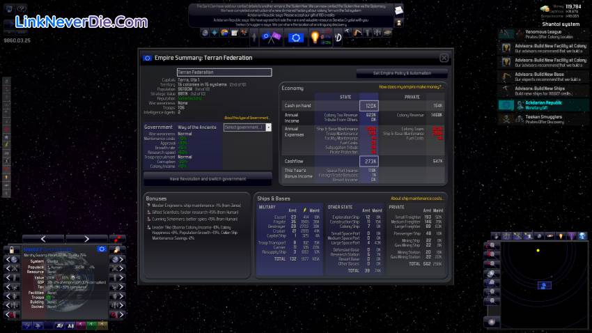 Hình ảnh trong game Distant Worlds: Universe (screenshot)