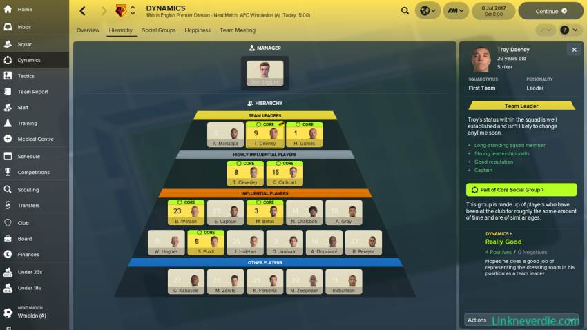 Hình ảnh trong game Football Manager 2018 (screenshot)