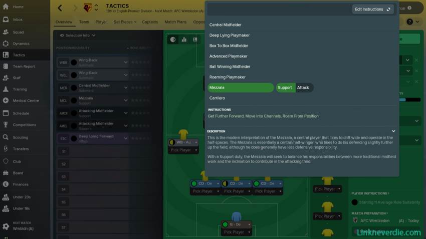 Hình ảnh trong game Football Manager 2018 (screenshot)