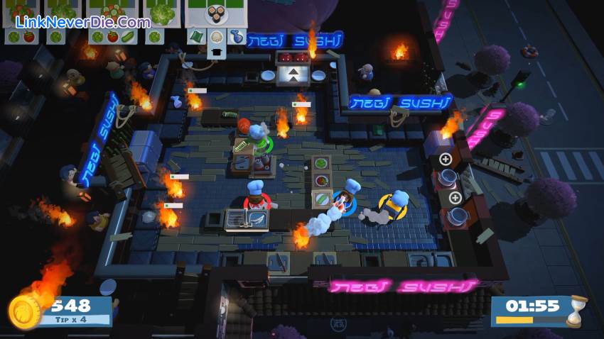 Hình ảnh trong game Overcooked! 2 (screenshot)