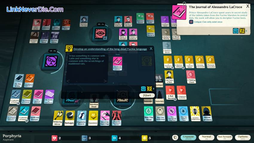 Hình ảnh trong game Cultist Simulator (screenshot)