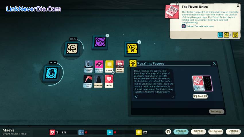 Hình ảnh trong game Cultist Simulator (screenshot)