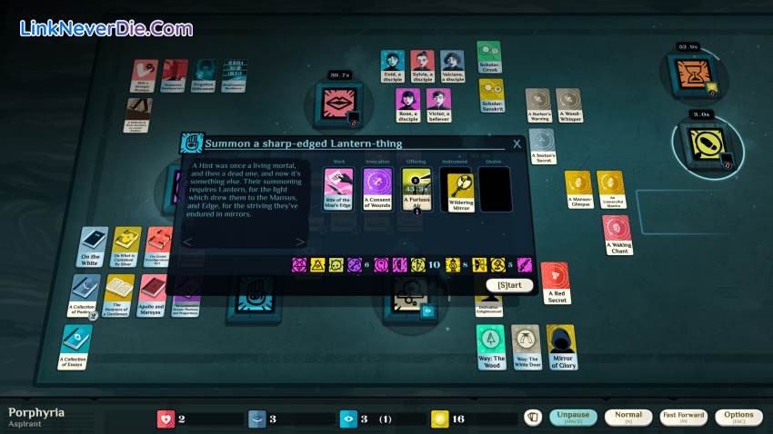Hình ảnh trong game Cultist Simulator (screenshot)