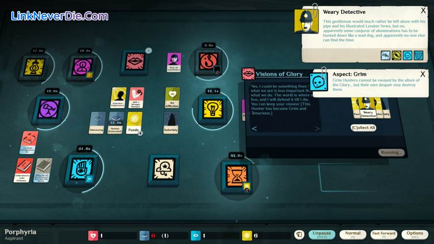 Hình ảnh trong game Cultist Simulator (screenshot)