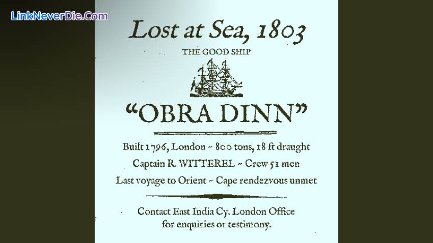 Hình ảnh trong game Return of the Obra Dinn (screenshot) Hình ảnh trong game Return of the Obra Dinn (screenshot)