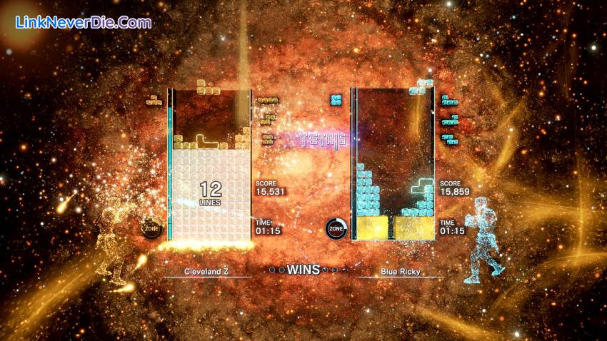 Hình ảnh trong game Tetris Effect (screenshot)