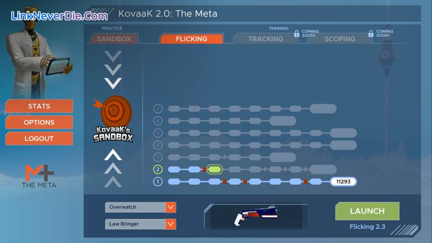 Hình ảnh trong game KovaaK 2.0 (screenshot)